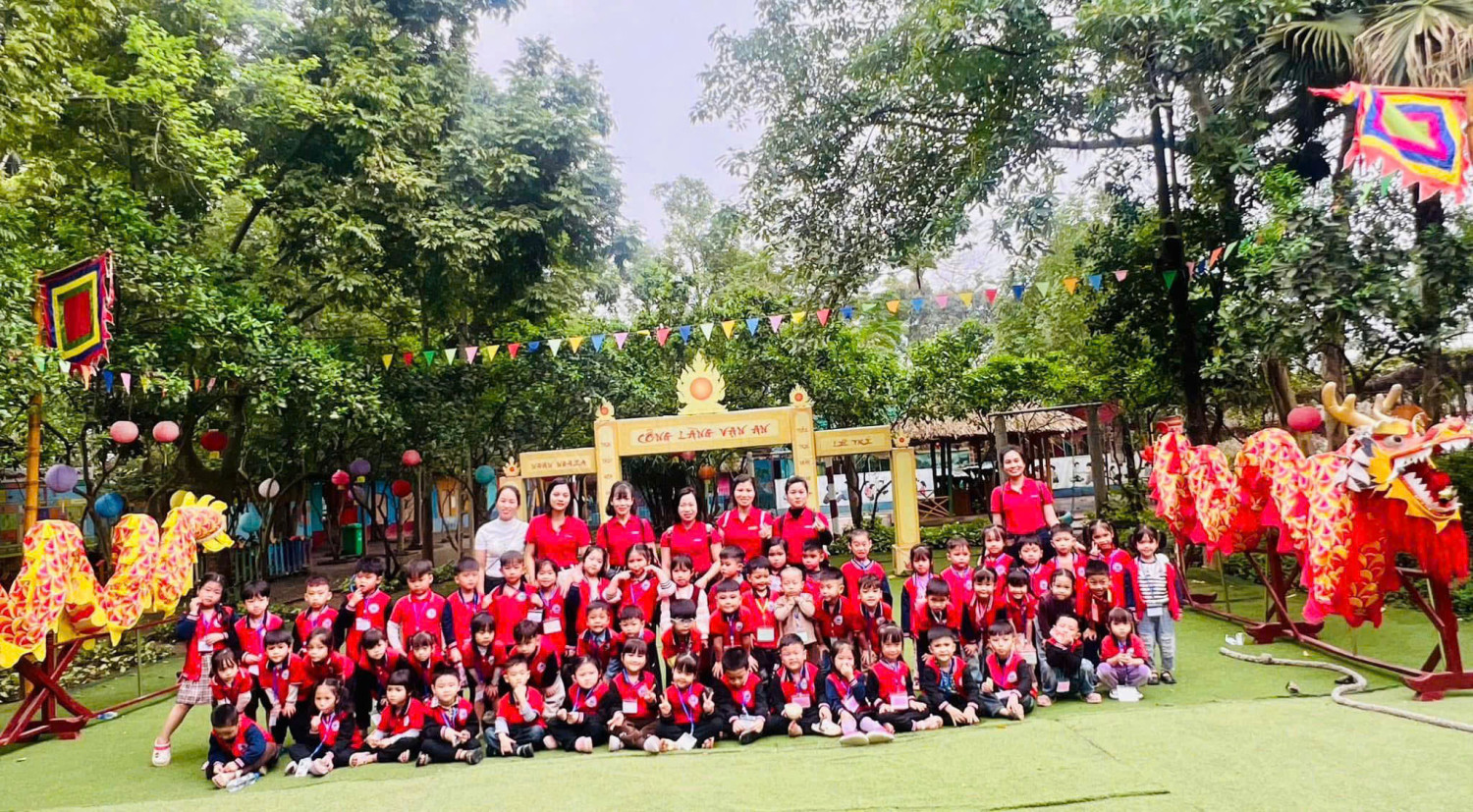 Buổi đi dã ngoại tham quan trải nghiệm tại Vạn an - Thanh Trì của các bé 4-5 tuổi trường MN Phương Trung I