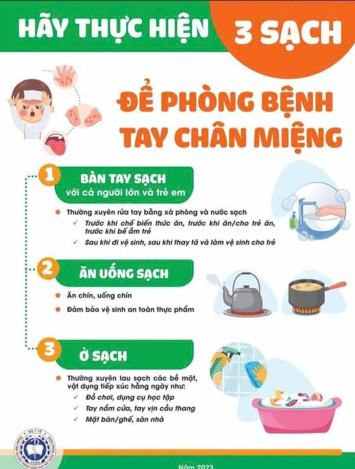 Trường Mầm non Phương Trung I tuyên truyền phòng chống dịch bệnh tay chân miệng